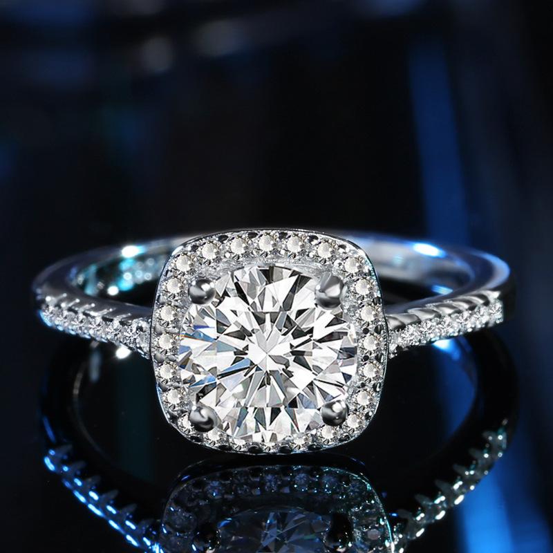 Time Inlaid Zircon Ring Diamond Ring Female