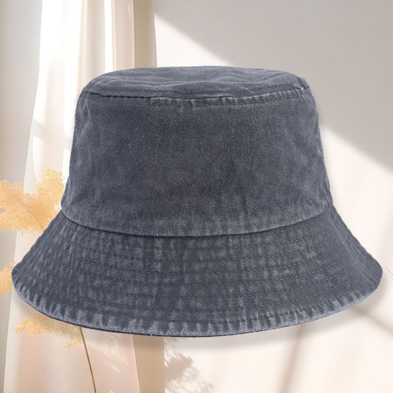 Retro pure cotton washed bucket hat for men and women spring and autumn summer tide sunscreen sunshade basin hat