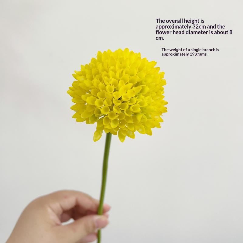 Artificial Flowers Arrangement Pom Dianthus Stems Realistic Fake For Home Office Wedding Vase Decoration