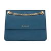 New Kathy Cow Leather Small Square Bag Shoulder Bag, Crossbody Bag Medium Size Women's Dark Tweed Blue 35H8GY8F2L-538