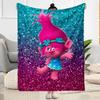 Trolls World Tour Blanket Soft Warm Cozy Suitable for Chair Bed Livingroom for All Seasons Modern Ideal Gift For Birthday Valentine'S Day