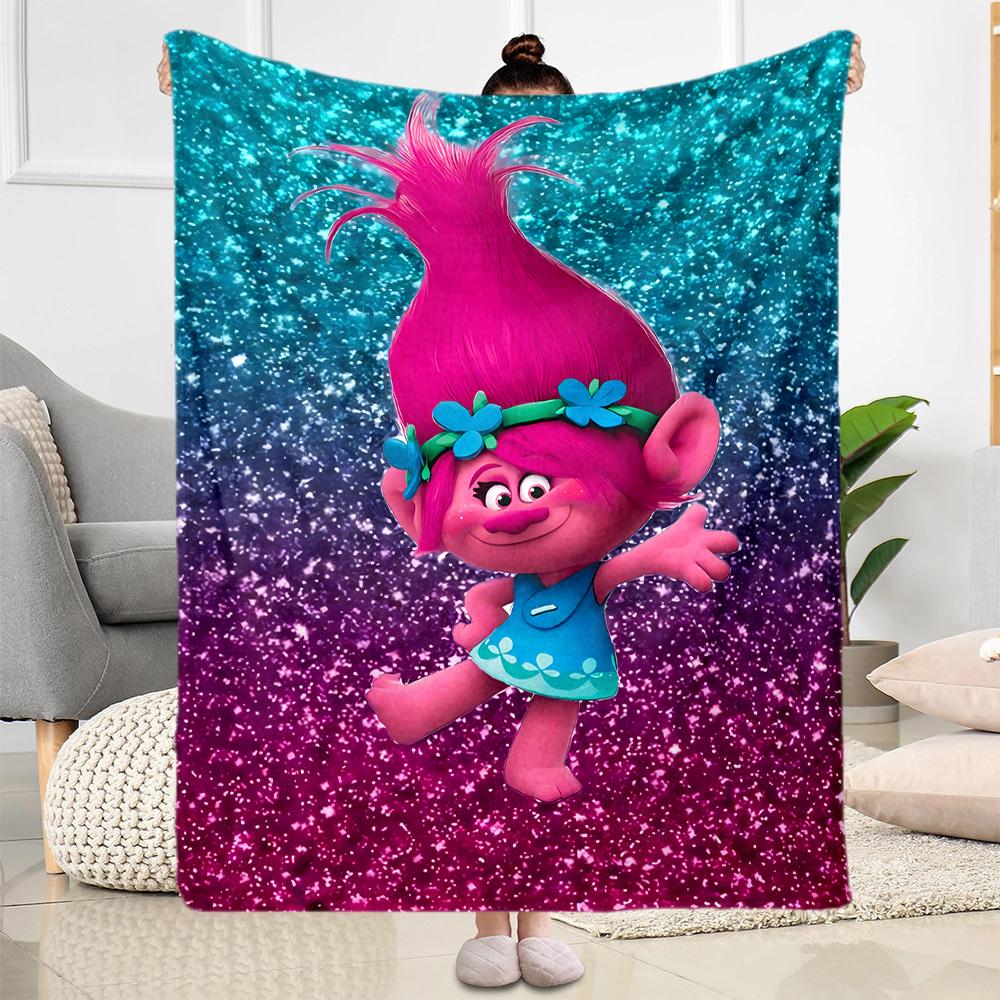 Trolls World Tour Blanket Soft Warm Cozy Suitable for Chair Bed Livingroom for All Seasons Modern Ideal Gift For Birthday Valentine'S Day