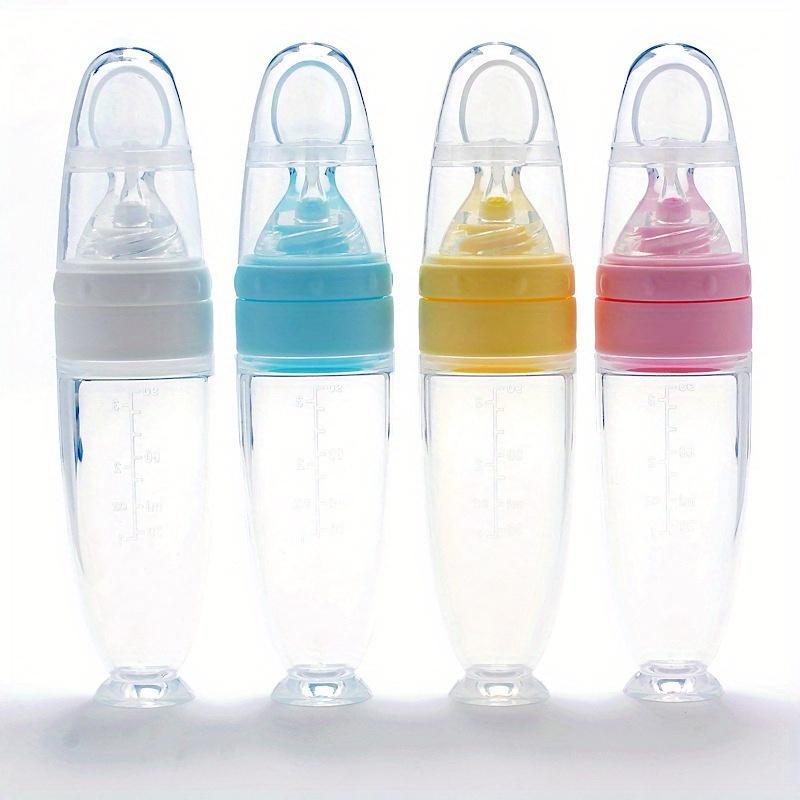 Baby Rice Paste Bottle Baby Silicone Milk Bottle Feeding Spoon for Baby Silicone Squeeze Spoon Rice Paste Bottle Baby Bottle