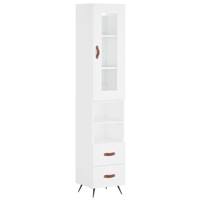 VidaXL Highboard White 34.5x34x180 Cm Engineered Wood 3199273