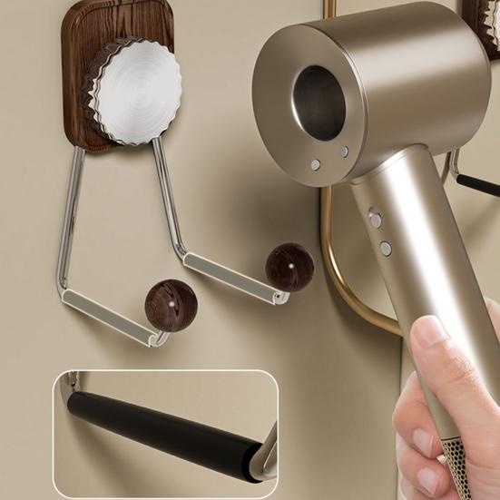 Suction Cup Hair Dryer Holder Wall Mounted Blow Dryer Hanger Removable Hair Dryer Hook for Space-Saving Bathroom