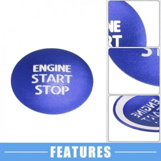 Engine Start Stop Button Cover Trim Single  for Toyota Tacoma Blue