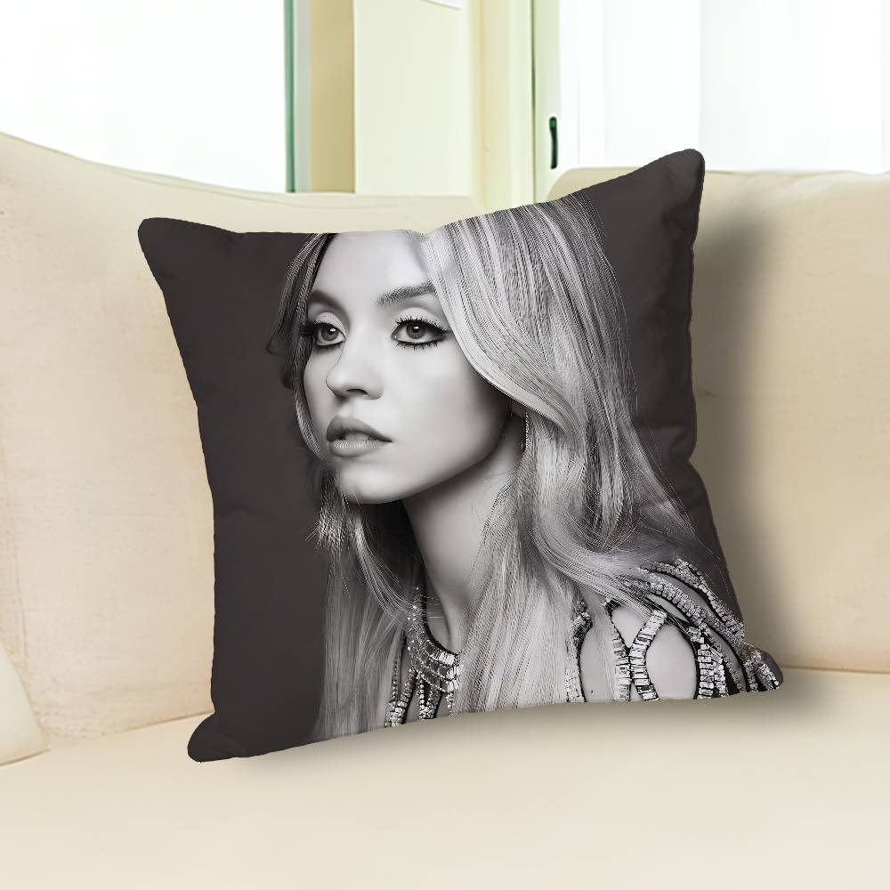 Actor S-Sydney S-Sweeneys Pillow Cases for Bedroom Living Room Sofa Home Decor Polyester Cushion Cover with Zipper
