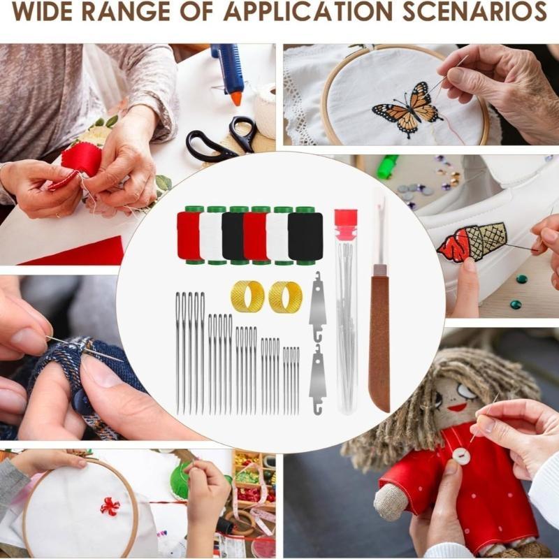 

Beginner Sewing Supplies 37pc Complete Set Thread Needle Case Crafting China Mainland