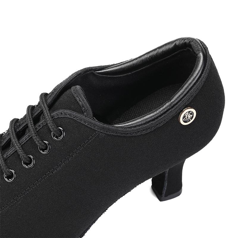 Women Standard Ballroom Dance Shoes Oxford Cloth Outsole Practice Competition Modern Dancing Shoe Dance