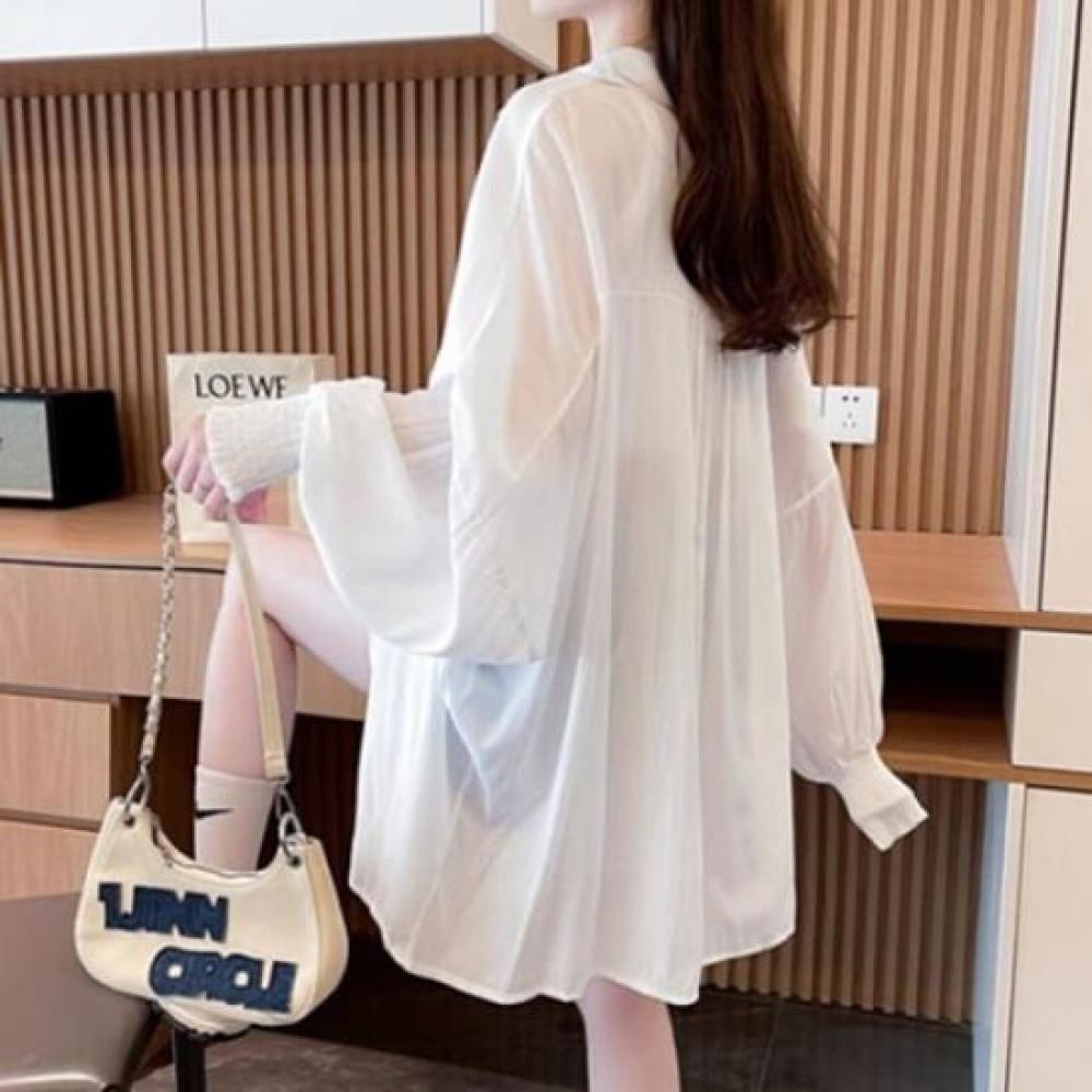 Navava Unisex Loose Fit Thin Cool Summer Long Sleeve Shirt Nb2170