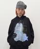 Star Patched Rabbit Hoodie [Black]
