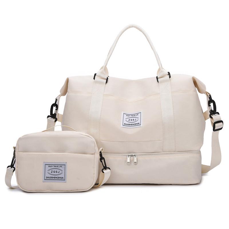 Large Capacity Travel Bag with Shoe Compartment, Wet/Dry Separation for Swimming & Fitness