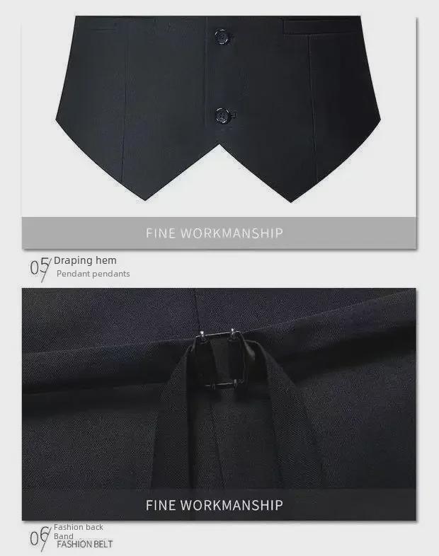 Men's Large Korean Style Slim Fit Iron-Free Suit Vest