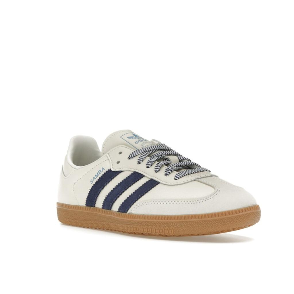 adidas  Samba OG Off White Dark Blue Women Sneakers Cream Clear-Sky JI3907