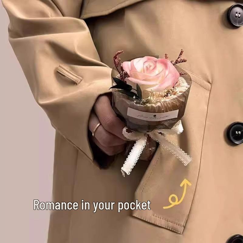 Mini Pocket Bouquet: Artificial Rose for Birthdays, Mother's Day & Valentine's Day