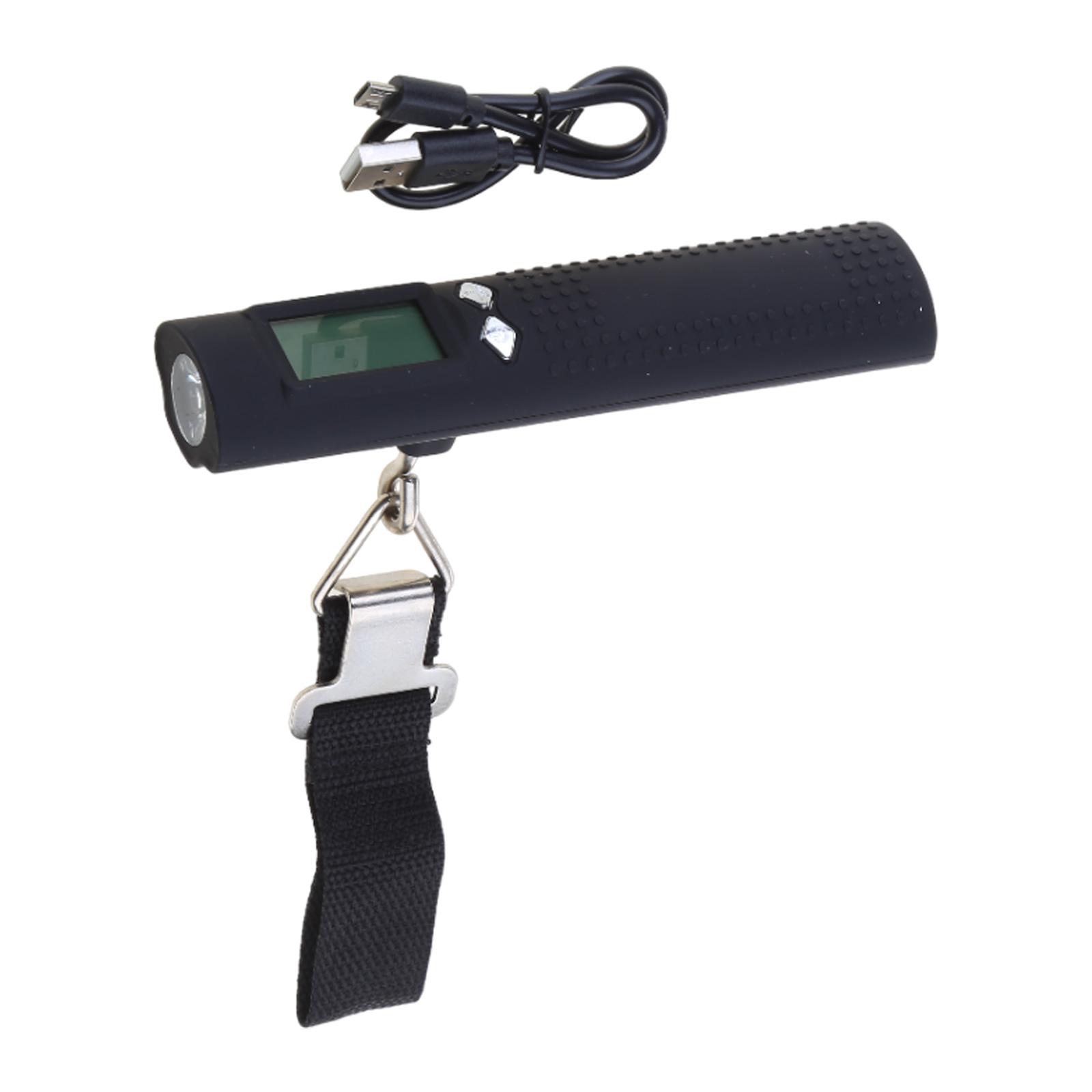 

110lb 50kg Portable Digital Hanging Luggage Weight Scale with 4 Units- kg/lbs-/oz/g Power- Bank & Flashlight Lightweight