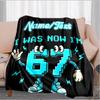 1PC Custom Name Anniversary Celebration Flannel Blanket Versatile,all-season Throw Suitable for the Living Room,bedroom,camping,travel,and Gift