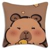 Cute animal C-Capybaras Pillow Covers Cartoon Sofa Decorative Home Double-sided Printing Short Plush Cute Cushion Cover