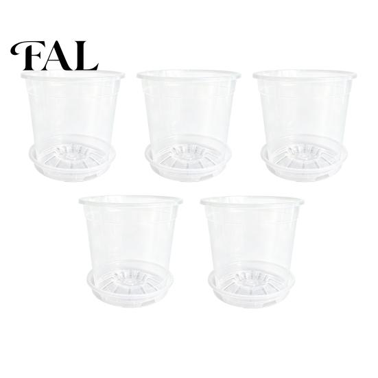 Breathable Plant Pots for Rootlets Clear Plastic Orchid Pot with Saucer, Compression Resistant Basins Drainage Holes, Ventilated Flower Rose,