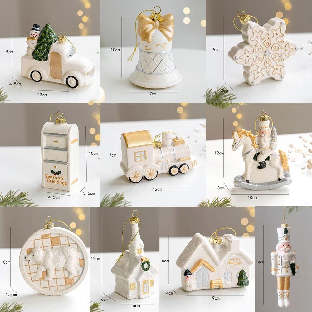 Ceramic Crafts Christmas Ceramic House Pendant Party Decoration Merry Christmas Party
