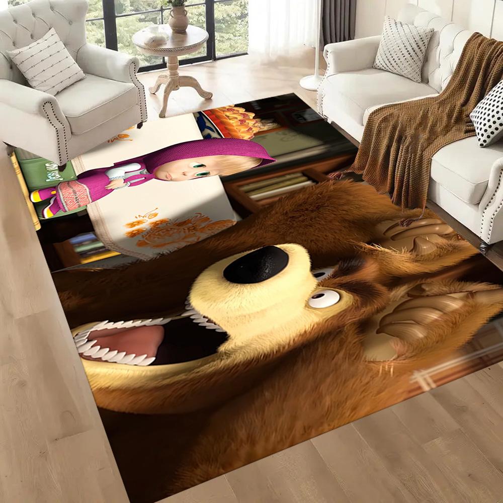 Masha Bear Carpet Design for Bedrooms Outdoor Foyer Decorate Room Antislip Carpet Office Home Decor Perfect Gift for Friends & Family