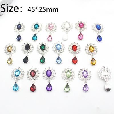 Glänzende Brosche 45*25mm Kristall Accessoires Mode Wunderschön Hochzeitseinladung Feiertag Kreative Dekoration