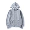 Unisex Hooded Zip-Up Sweatshirt Solid Color Casual Long Sleeve Pullover Men Women Winter Loose Fit