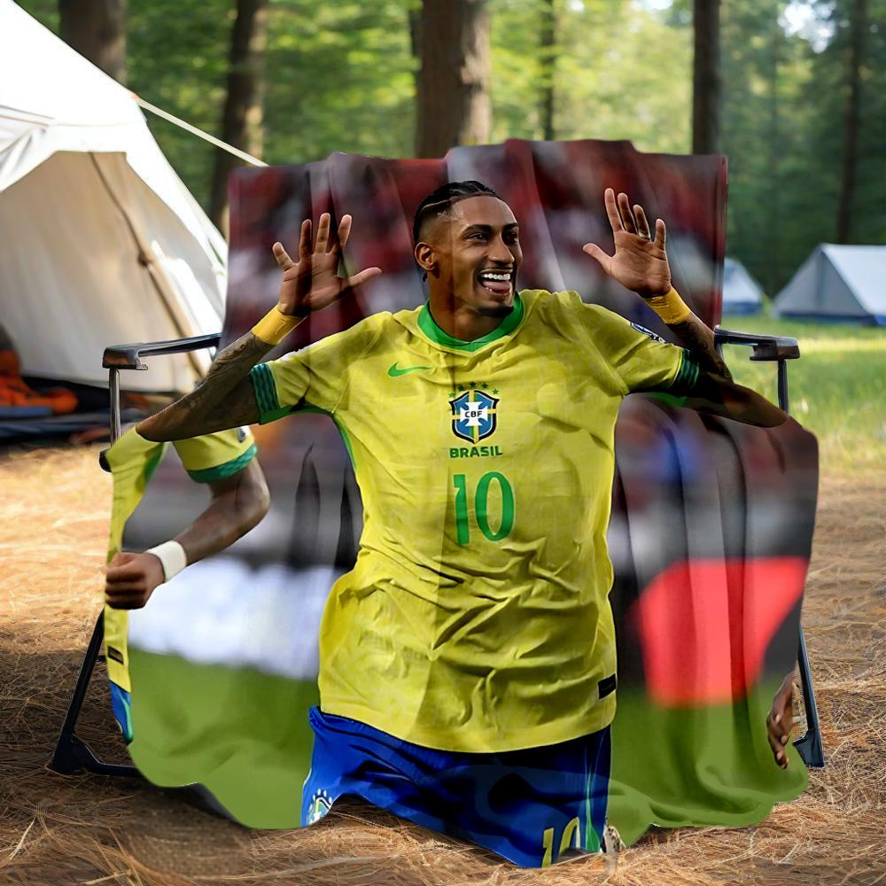 1pc Brazilian Footballer Victory Flannel Blanket,Ultra Soft Warm Plush Throw for Home Bedroom Bed Sofa Cover Office Travel Picnic. MT071029