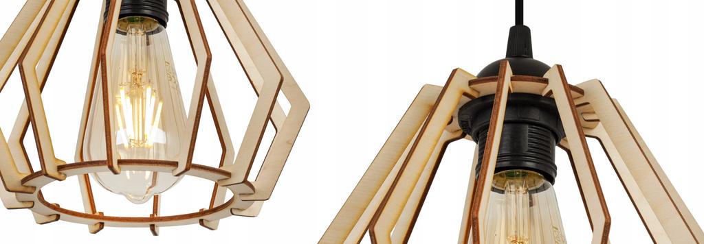 MODERN WOODEN LED CEILING HANGING LAMP