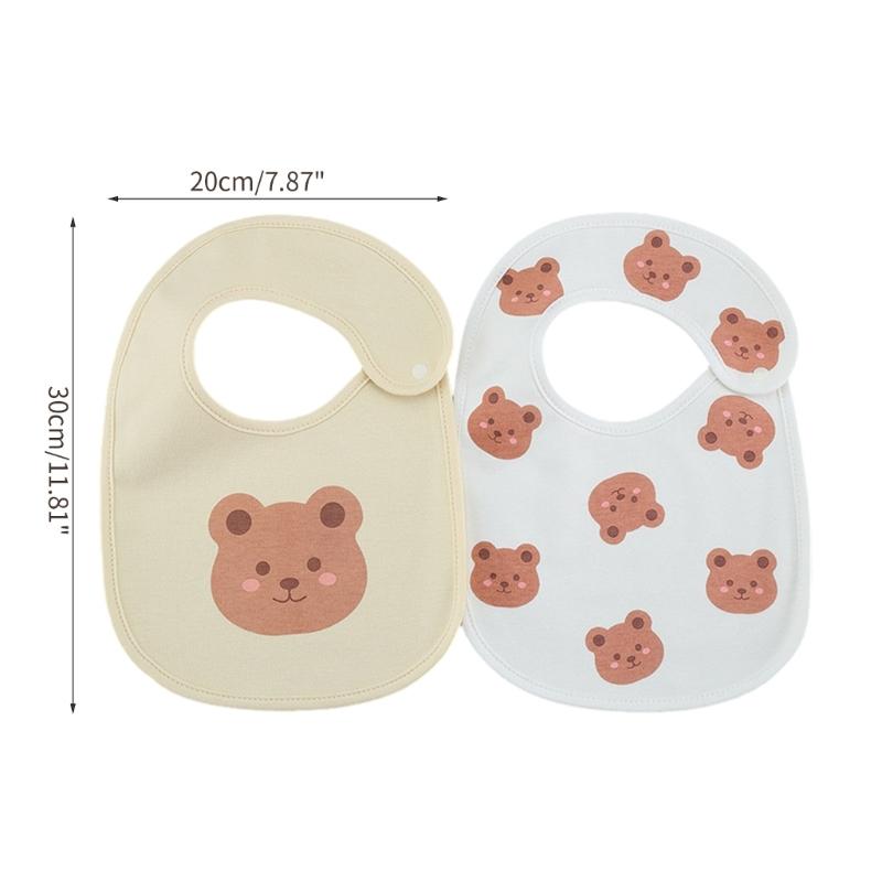 2-teiliges/Set Neugeborenes Baby Baumwoll-Lätzchen Spucktuch Modisches Säuglings-Hochabsorbierendes Speicheltuch Säuglings-Beißlätzchen