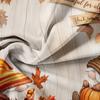 3Pcs Autumn Fall Print Duvet Cover Set, Rustic Wood Board Pumpkin Maple Leaf Cute Gnome Printed Bedding,Multiple Sizes Available