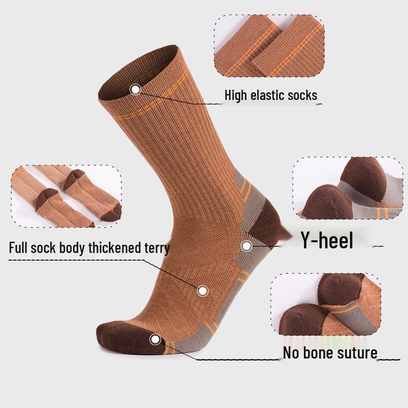 Unisex Warm Merino Wool Hiking Socks - Thick, Mid-Calf for Outdoor, Sports, and Mountaineering