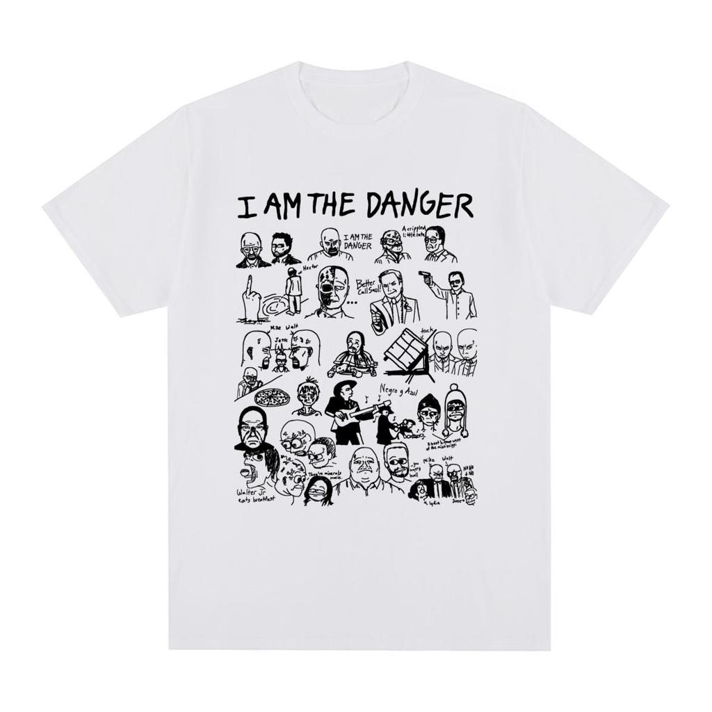 Breaking Bad I Am The Danger Vintage T-shirt Harajuku Heisenberg Casual Cotton Men T Shirt New Tee Tshirt Womens Tops