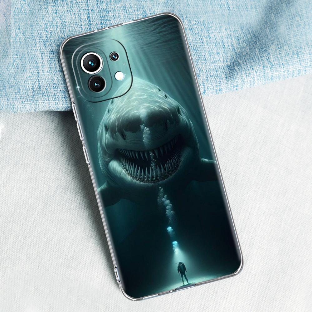 Phone Case For Xiaomi Mi 15 14 13 12 11 Lite 15T 13T 12T Pro Poco X7 X6 X5 Pro 5G X3 NFC F7 F6 F5 Clear Cover Scuba Diving