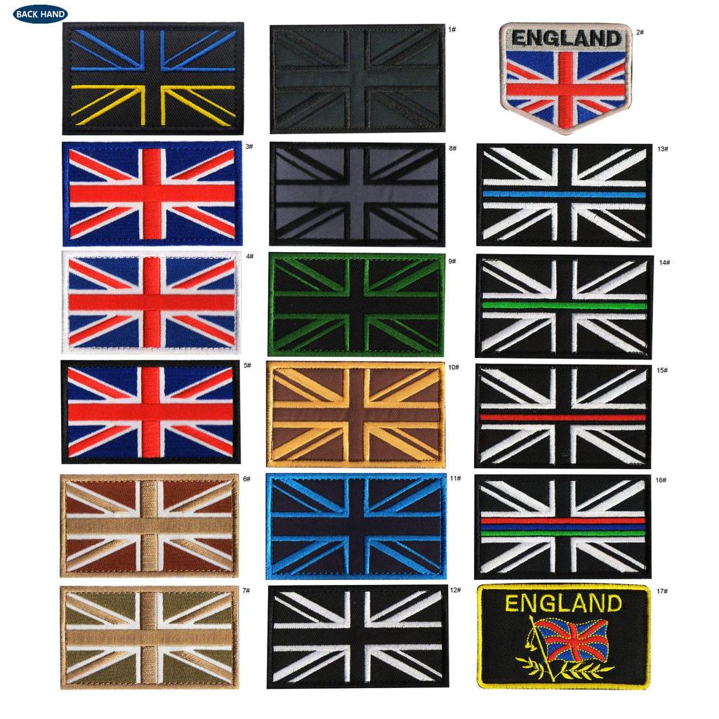 UK-Flagge Aufnäher Gestickt Klettarmband - Strapazierfähiger Stoffaufkleber