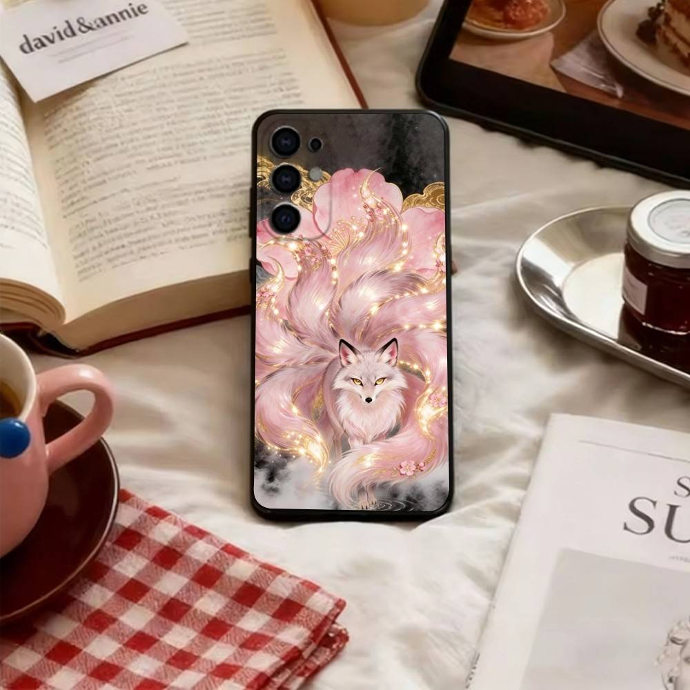 Fairy fox Phone Case For Samsung S25,S24,S21,S22,S23,S30,Ultra,S20,Plus,Fe,Lite,Note,10,Soft Black Cover