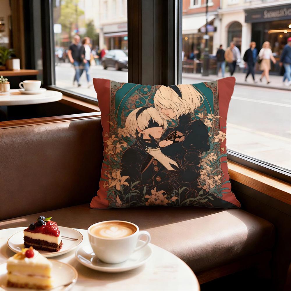 Game Nier Automata Cushion Cover Decorative Cushions Covers Cover Sofa x Pillow Piece x x Pillowcase