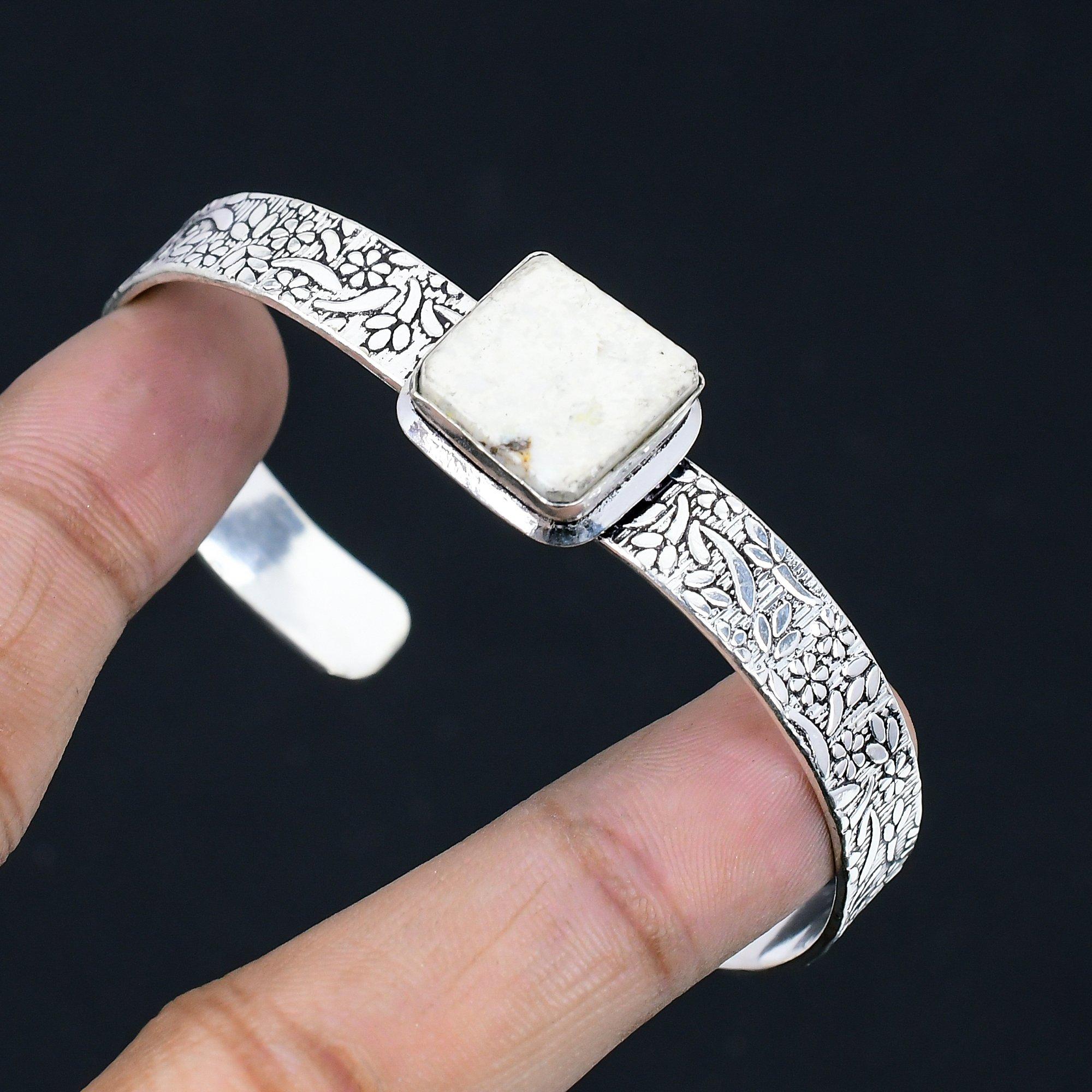 

Sisters Day Deal Cobra Jasper Gemstone Sterling Silver Ethnic Handcrafted Bangle Adjustable