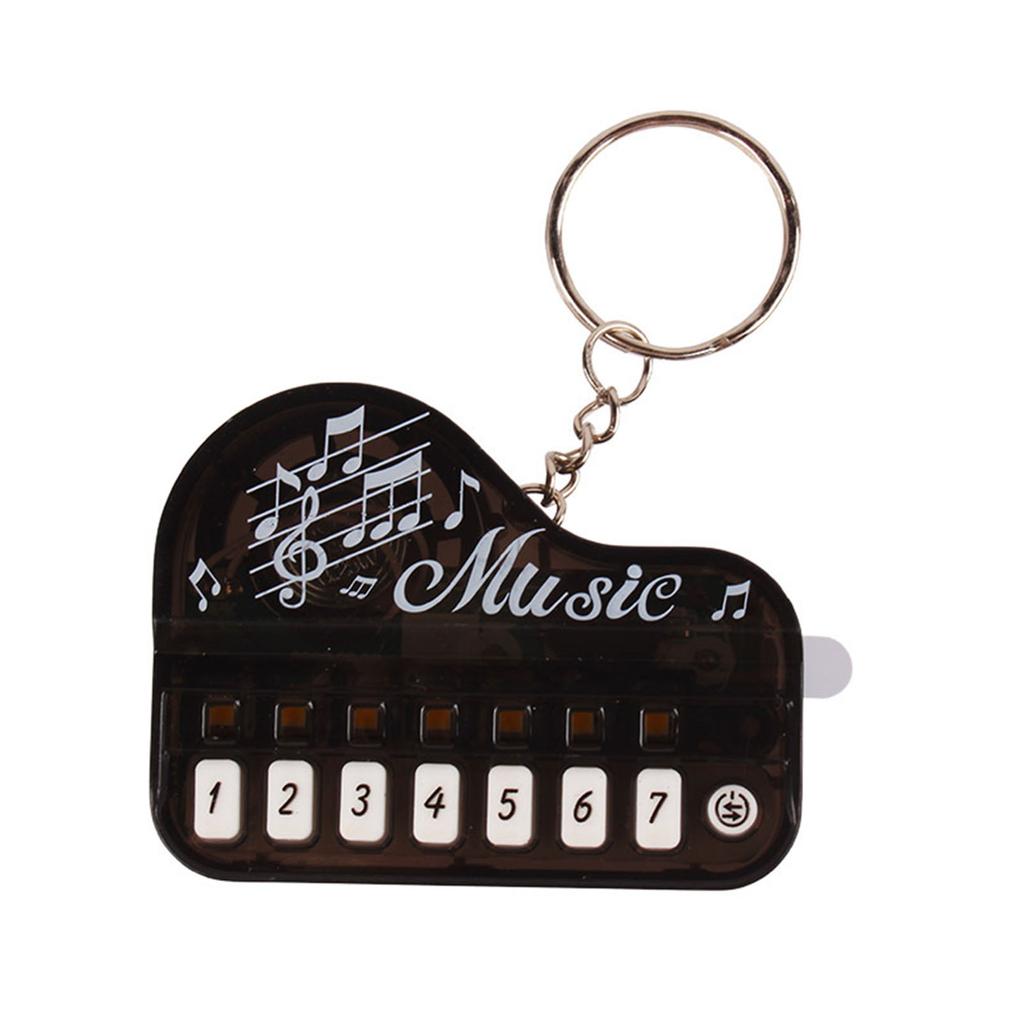 Mini Electronic Keyboard Keychain Pendant Portable Music Toy with Illuminated Keys for Music Lovers & Gift Buyers