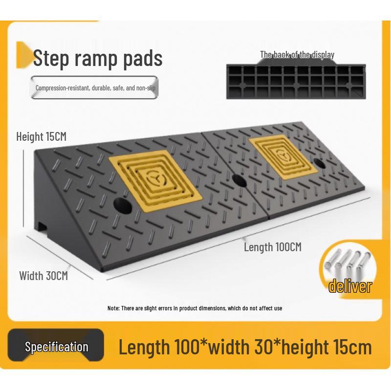 Rubber Curb & Threshold Ramp Mat for Home and Car 