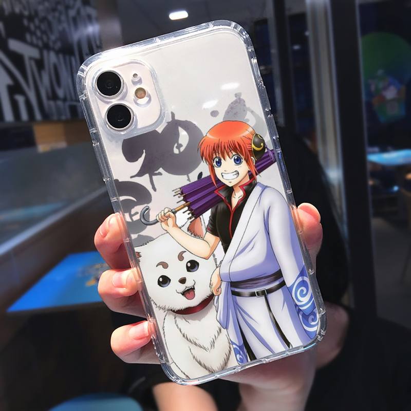 Kagura Gintama Anime lustige Telefon Fall Transparent weiche Für iphone 12 11 13 7 8 6 s plus x xs xr pro max mini
