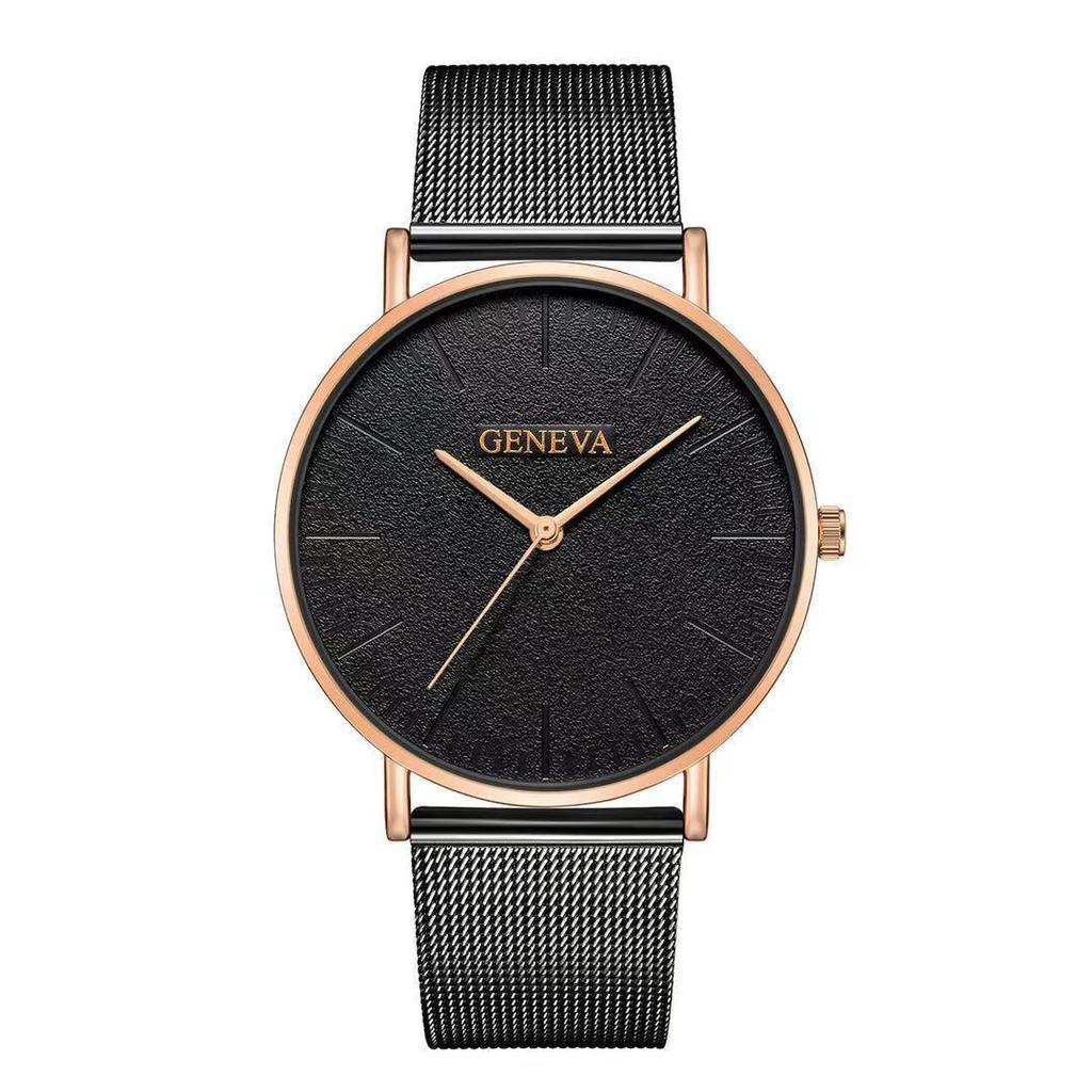 GENEVA Unisex Fashion Trend Mesh Band Watch - Casual Couple & Student Style