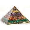 Amethyst, Red Carnelian, Malachite Orgone Pyramid for Meditation, Positive Energy, Healing