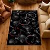 Dark Satanic Black Metal Art Patterned Rug Allseason Carpet For Entryway Home Party Decor Gift For Friends