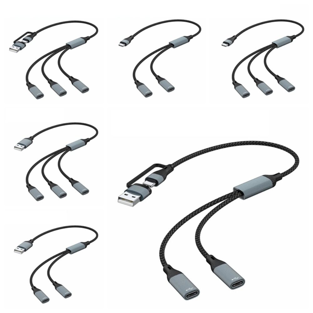 Aluminum Alloy Shell Multiple Splitter Adapter TPE Plastic USB Power Charging Hub  Power Charging