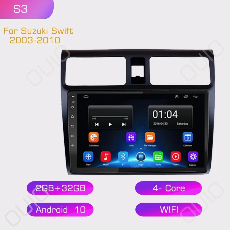 2din Android 10 Car Radio Multimedia Player Carplay Auto GPS Navigation DSP RDS BT NO DVD For Suzuki Swift 2003 2004 2005- 2010