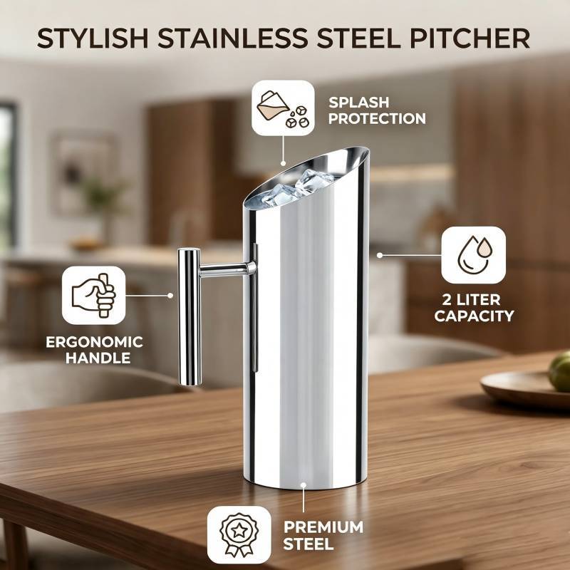 Stainless Steel Water Dispenser With Gold Rim For Juice And Tea Serving