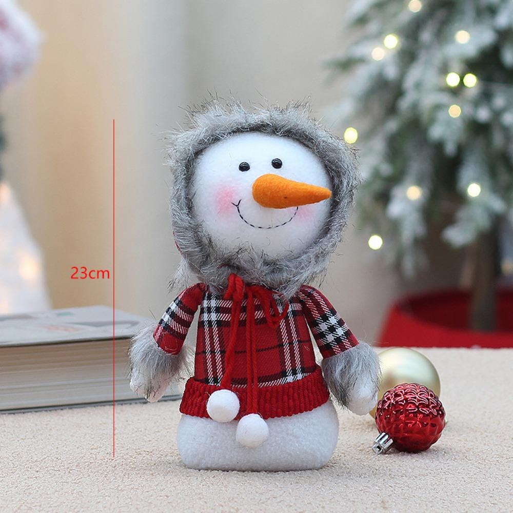 Funny Christmas Snowman Doll Cartoon Cute Snowman Figure  Home Decoration