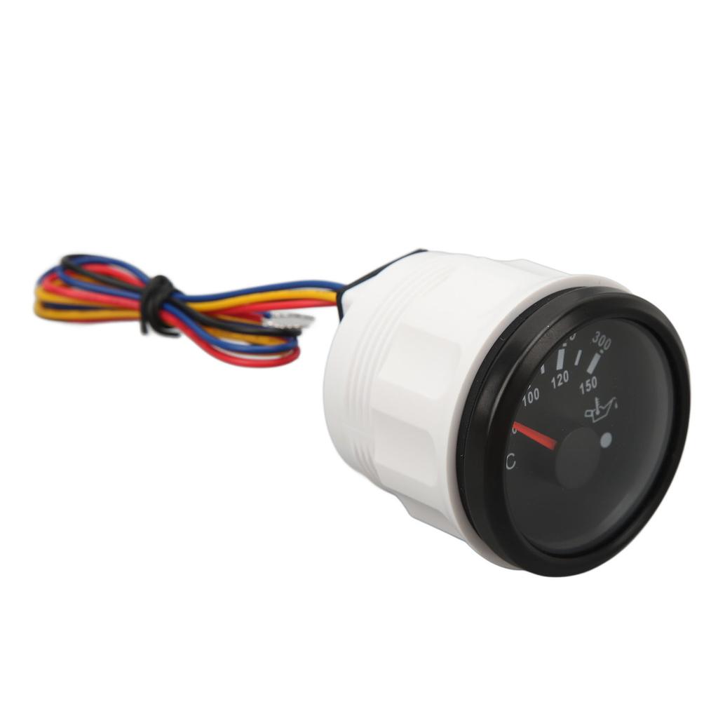52MM Oil Temperature Gauge  9 to 32V Double Scale Pointer High   Sensors for RVs Yachts Fishing Boats Ships
