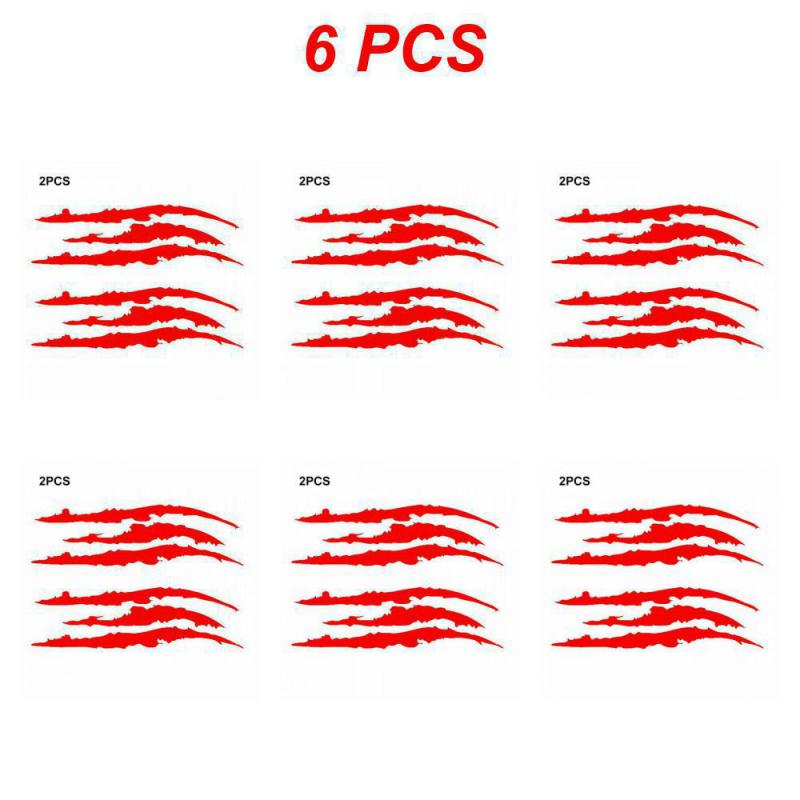 1~8PCS Car Sticker Reflective Monster Claw Scratch Stripe Marks Headlight Decal Auto Exterior Waterproof Vinyl Decal Car
